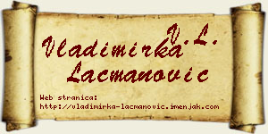Vladimirka Lacmanović vizit kartica